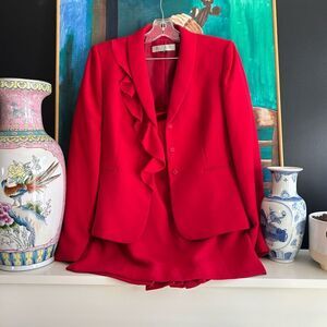 Elegant Red Women's Blazer by Tahari 8